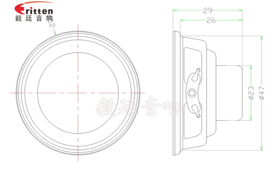 5W20芯52mm藍(lán)牙音箱喇叭成品圖